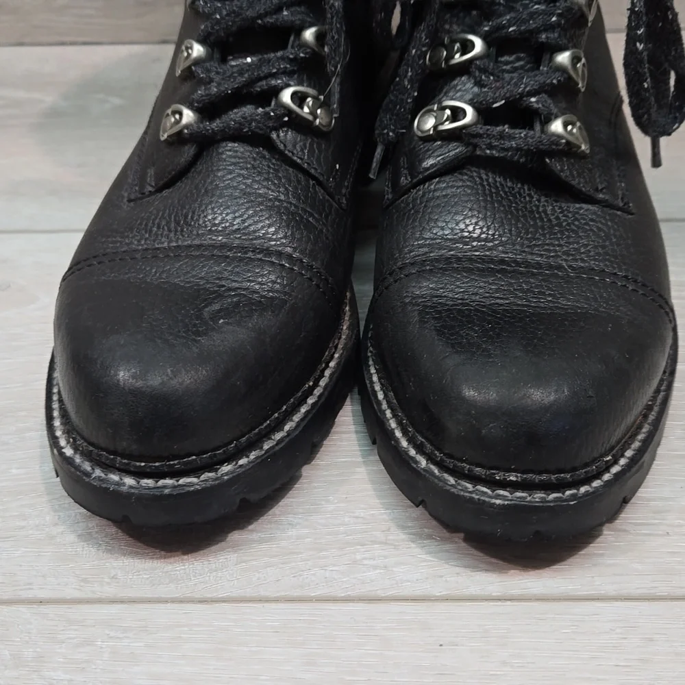 Frye Women Samantha Leather Boots moto shoes sz 10B
